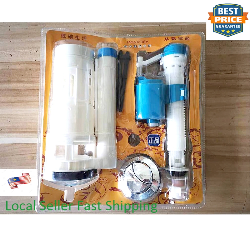 Toilet Water Tank Valve Cistern Toilet Water Tank Flush Inlet Valve Full Set Easy to install Ship from Shah Alam Fast