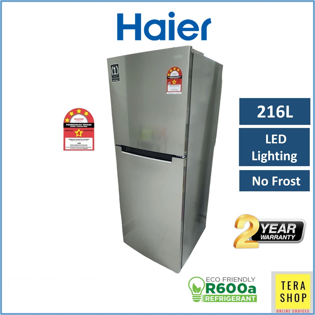 Haier HRF-238H 2 Door Refrigerator 216L Peti Sejuk Fridge