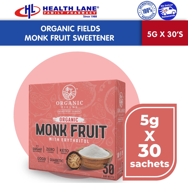 Organic Fields Monk Fruit Sweetener (5g x 30's)