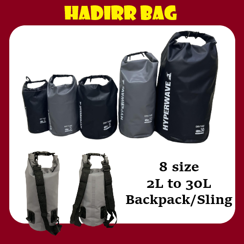 Dry bag(Backpack/Sling) 2L 3L 5L 10L 15L 20L 25L 30L hypergear Waterproof Diving Bag Travel Waterproof Camping