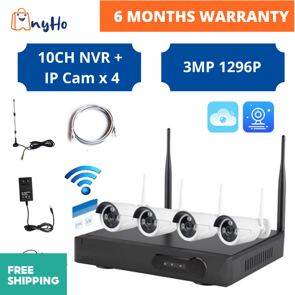 IP PRO 10CH Wireless NVR CCTV 3MP Full HD 1296P Outdoor IP Camera NVR Kit CCTV Security 监控摄像机套装