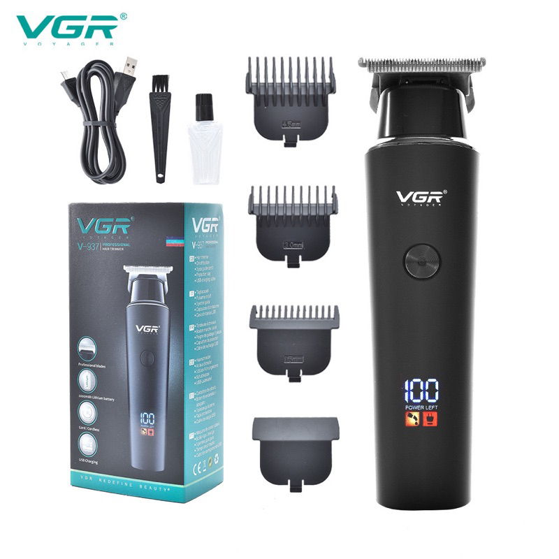 VGR V937 T-blade Barber Machines Professional Beard Trimmer Cordless Hair Clipper Electric Hair Trimmer For Men shaver