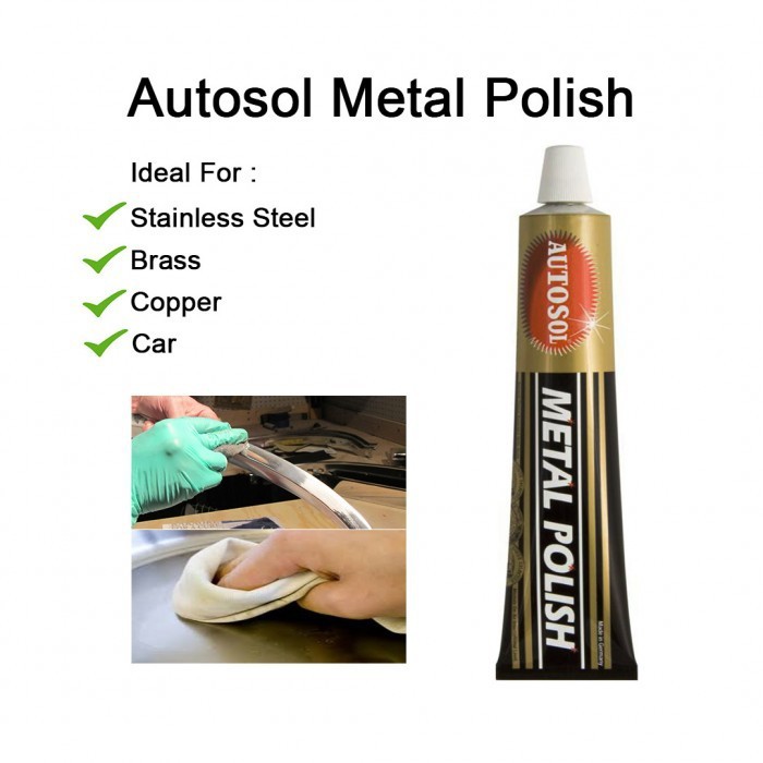 Autosol Metal Polish Chrome Rust Remover 75ml Universal (Made in Germany) Stainless Steel Cleaner Kilat