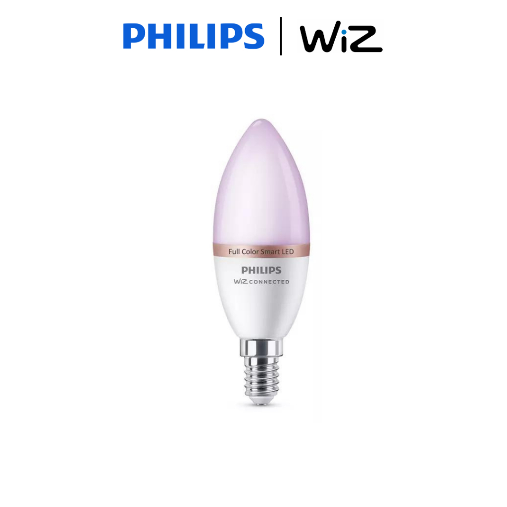 Philips WiZ Smart Candle E14 Bulb - Tunable White and Colour / RGB ( 2200K - 6500K ) [Ready Stock]