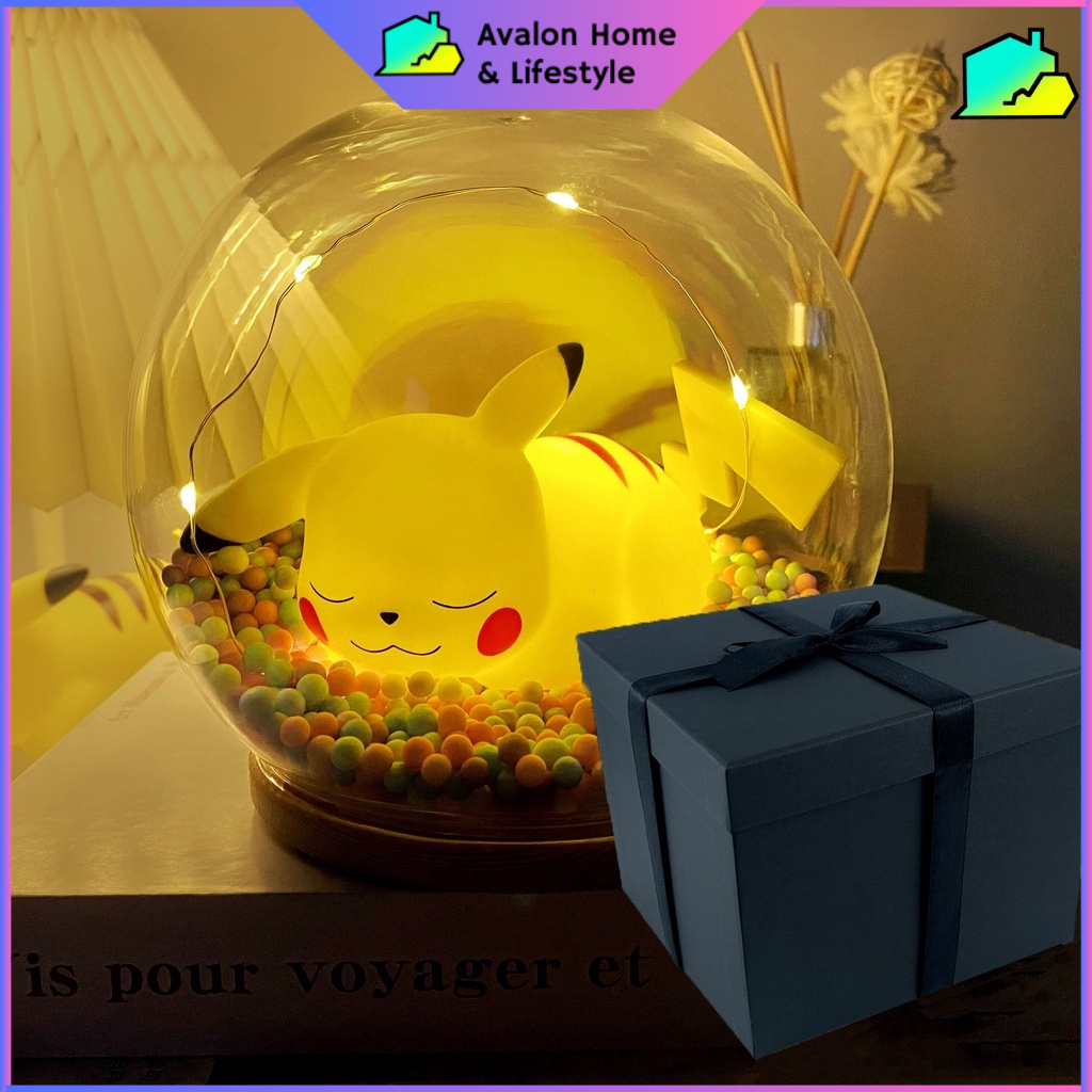 Cute Pokemon Pikachu Sleep LED Light lampu tidur Mood Lamp Lampu Tidur Kanak Kanak Night Lamp Kids Gift Toys
