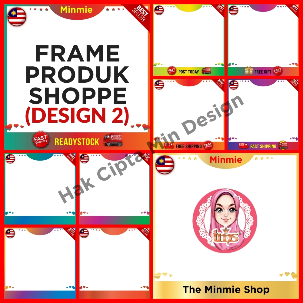 BEST SELLING 10 FRAME TEMPLATE POSTER KEDAI ONLINE LARISKAN PRODUK ANDA (DESIGN 2)