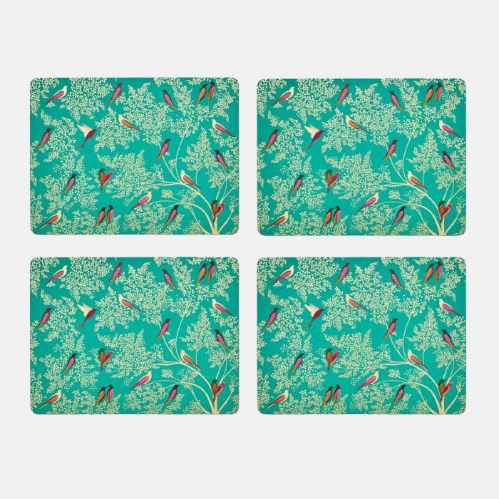 Sara Miller London Green Birds Placemats - Set of 4 - X0010549116