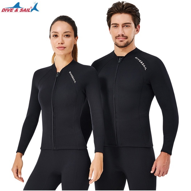 【Exchangeable】 DIVE&SAIL 2MM Wetsuit Mens Womens Split Top Thickened Warm Deep Diving Snorkeling Surfing Suit Swimsuit