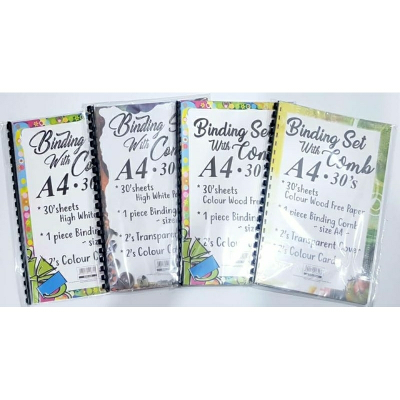 CP . Binding Set With Comb . A4 . 30's . Buku Skrap / Folio . { READY STOCK } A