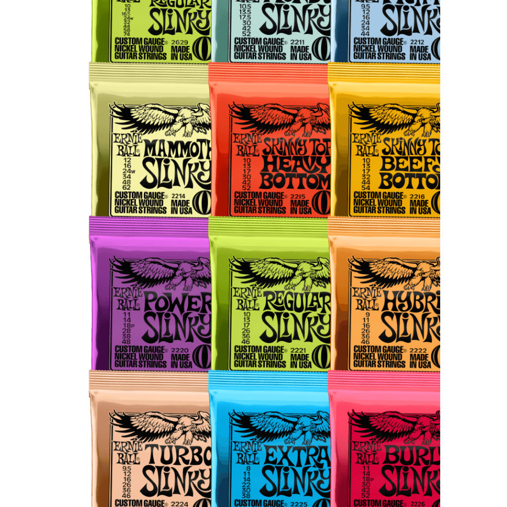 Ernie Ball Electric Guitar Strings Collection / Elixir Electric Guitar Strings Acoustic Coating Rope