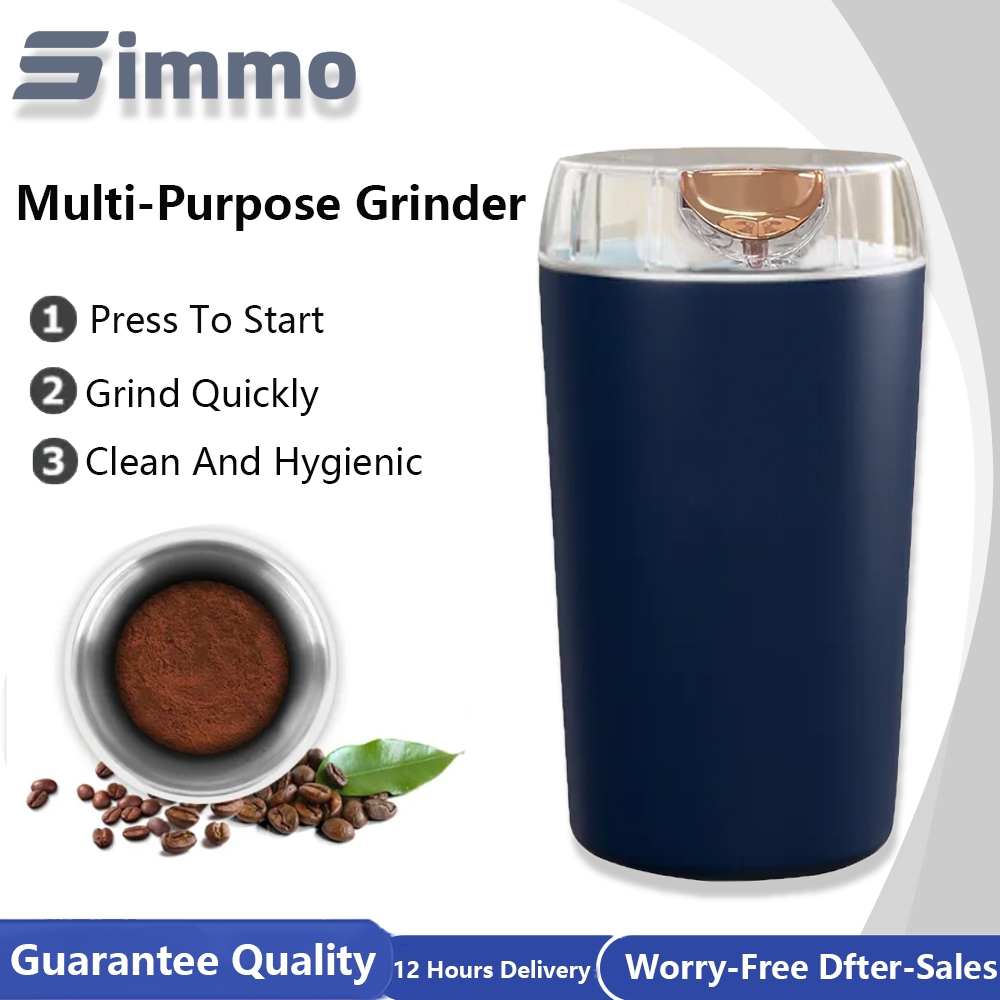 Simmo Portable Electric Grinder Large Capacity Coffee Bean Grinder Stainless Steel Blender Fine Powder Grinding Machine