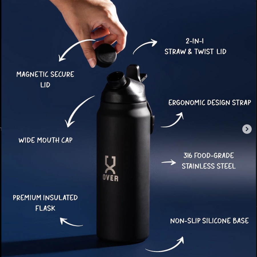 OVER Wave Thermo Duo Lid Flask Durable 316 & 304 Stainless Steel 900ML , 700ML & 500ML ** Slight Defect Only **
