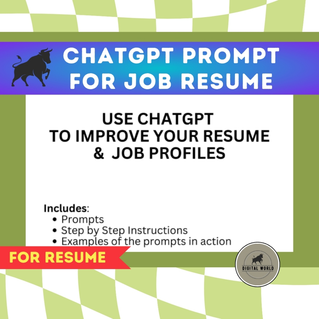 ChatGPT Prompt For Resume | Work Resume Prompt | Resume |