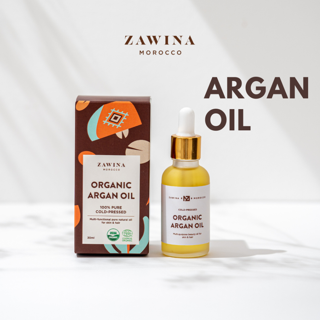 Zawina Morocco Authentic Argan Oil 100% Organic Cold-Pressed Skin & Hair