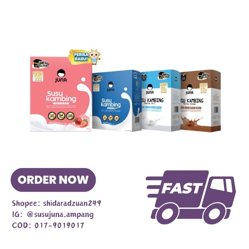 hotsale Susu Kambing JUNA Susu Juna Asli Luxe Coklat Strawberry