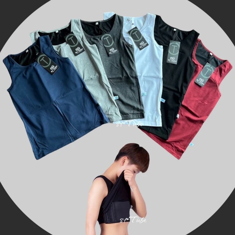 [FREE GIFT](XS-6XL) 20cm Bandage Extra Tight Flat Chest Binder: Vestlike II Singlet Binder 帅踢超平坦外穿束胸