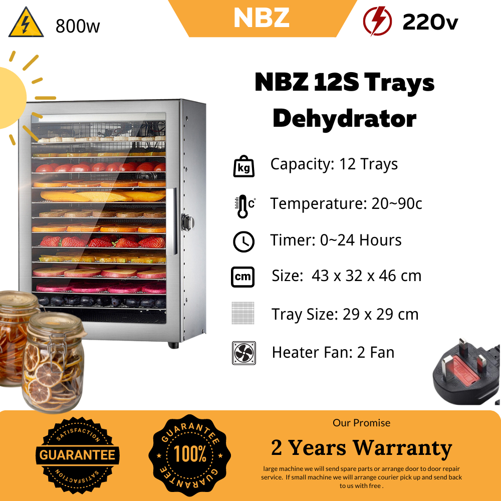 NBZ  12s Tray Food Dehydrator Machine Food Dryer Dehydrator Dehydrated Machine Mesin pengering makanan