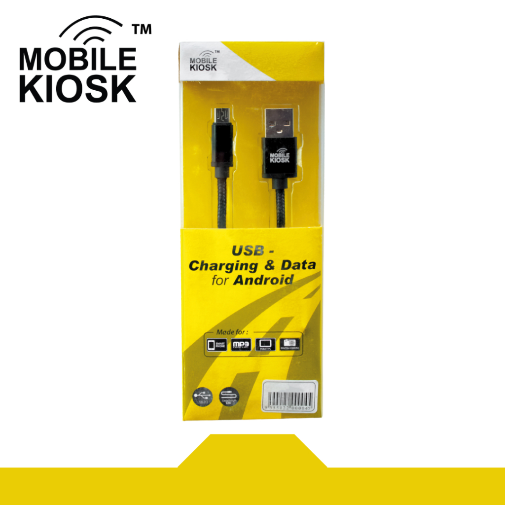 Mobile Kiosk Braided Cable Charging USB - USB to Micro USB