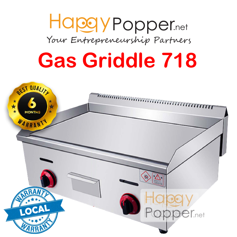 Happypopper Commercial Gas Griddle 718 Teppanyaki Electric Griddle Desktop BBQ Griddle Western Burger Flat Plate Dapur