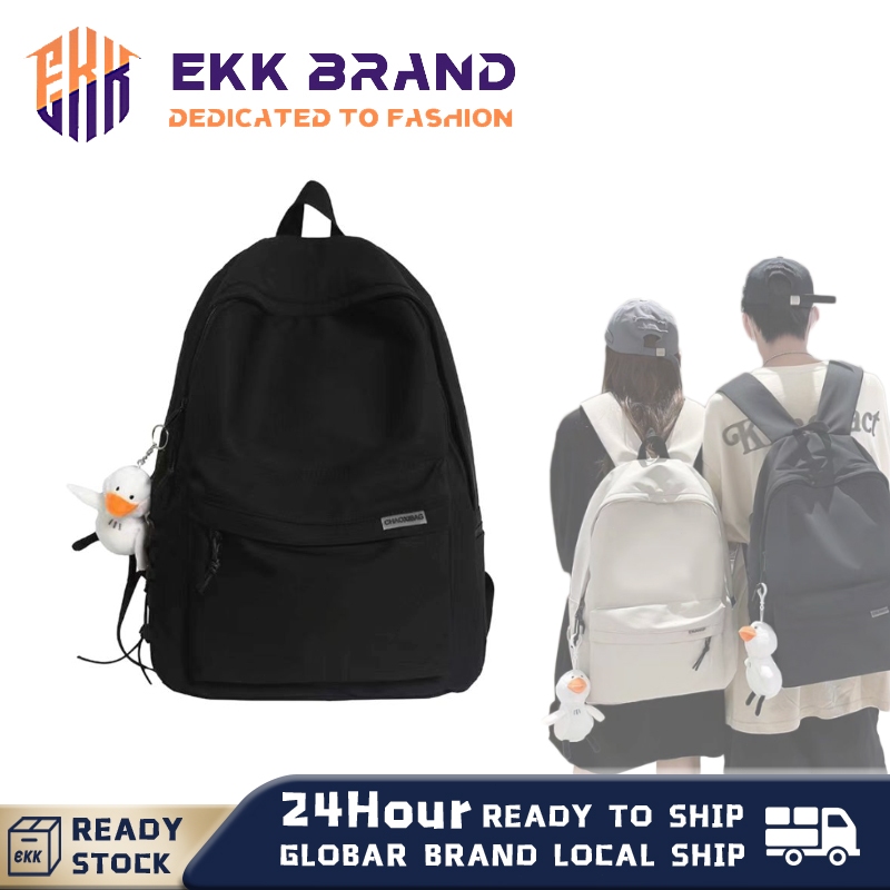EKKALL Pack Beg Sekolah Laptop Backpack Multiple Compartments With Large Capacity Travel Backpack Beg Galas Black