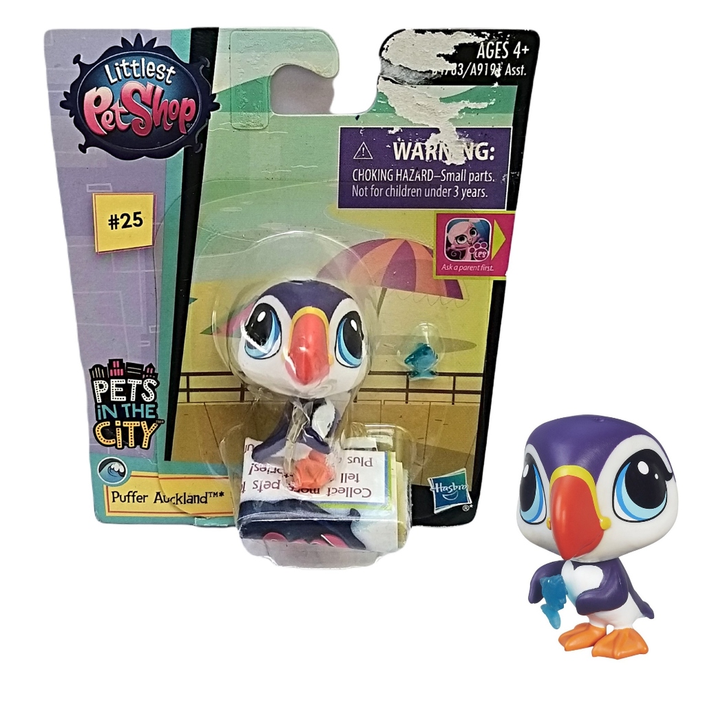 LITTLEST PET SHOP #25 PUFFER AUCKLAND 5 CM DOLL PETS IN THE CITY LPS 2015 WAVE 8 HASBRO