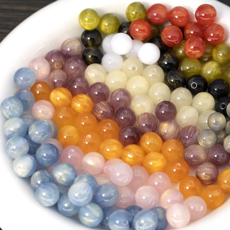 8mm Starry Sky Beads straight hole round hand bead loose bead diy bracelet necklace jewelry accessories