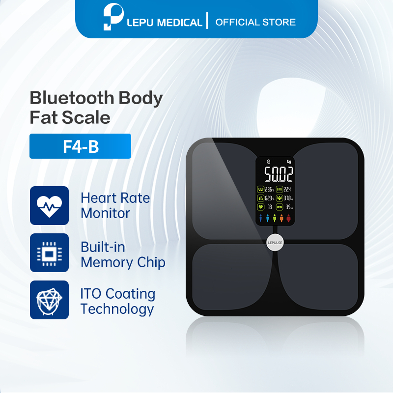 Lepu Bluetooth Digital Body Fat Weight Scale 15 Body Composition Monitor with Heart Rate Battery Rechargeable 體重秤