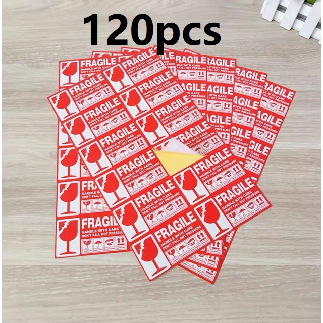 (READY STOCK) 120PCS Fragile sticker poslaju fragile sticker Fragile Sticker Fragile Label Warning Label Courier Poslaju