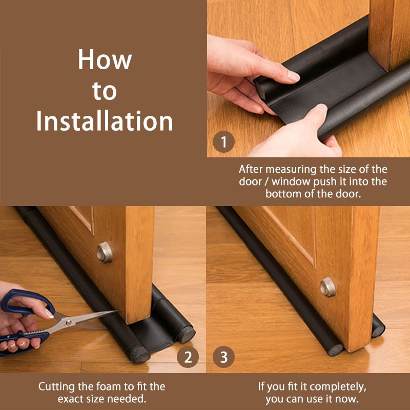 Shop Good 95cm Dust Sound Wind Proof Insect Blocker Door Twin Draft Guard Stopper Strip Foam Rubber Penutup Bawah Pintu