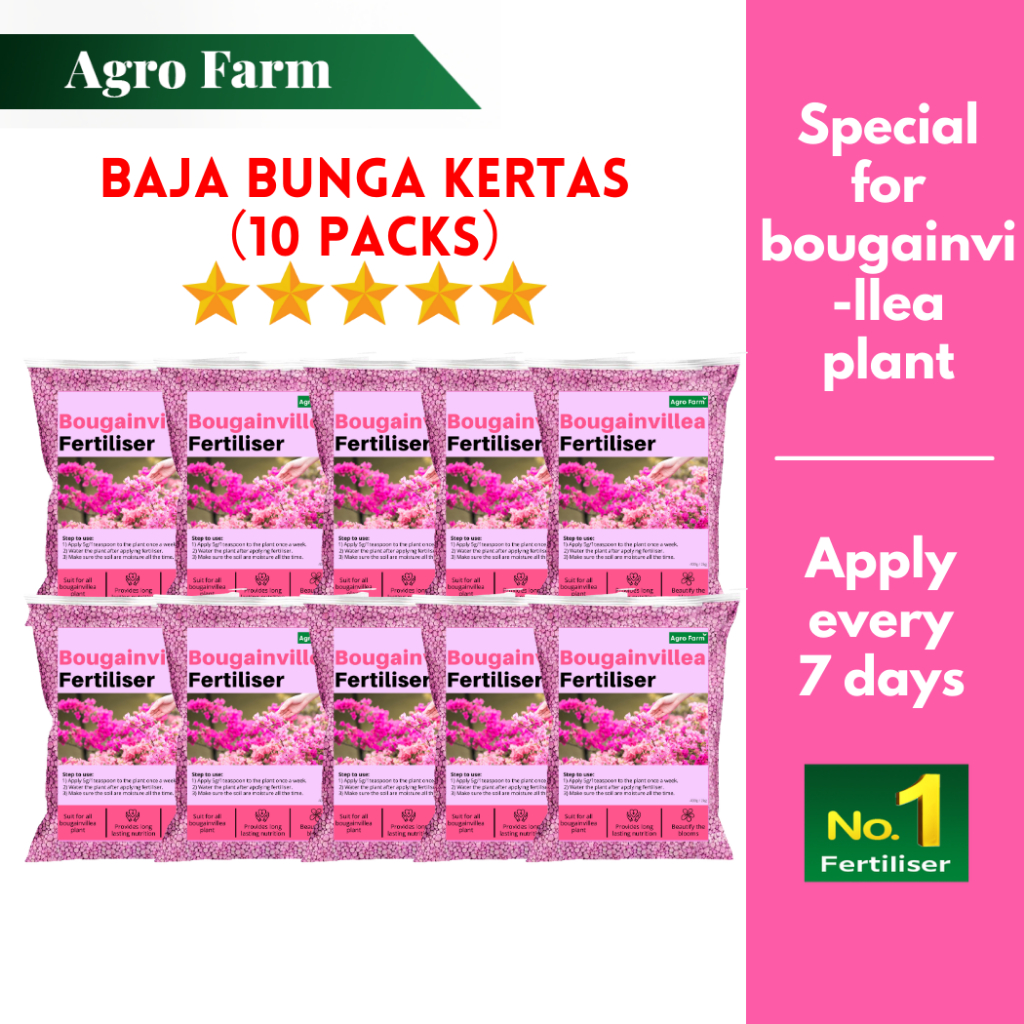 【Supply Price】Agro Farm Bougainvillea Fertilizer / Baja Bunga Kertas 55 / Baja Bunga