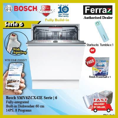 BOSCH SMV6ZCX42E Series 6 Fully Integrated Built In Dishwasher / Bosch SMV6ZCX42E Built In Dishwasher [ PM PRE ORDER ]