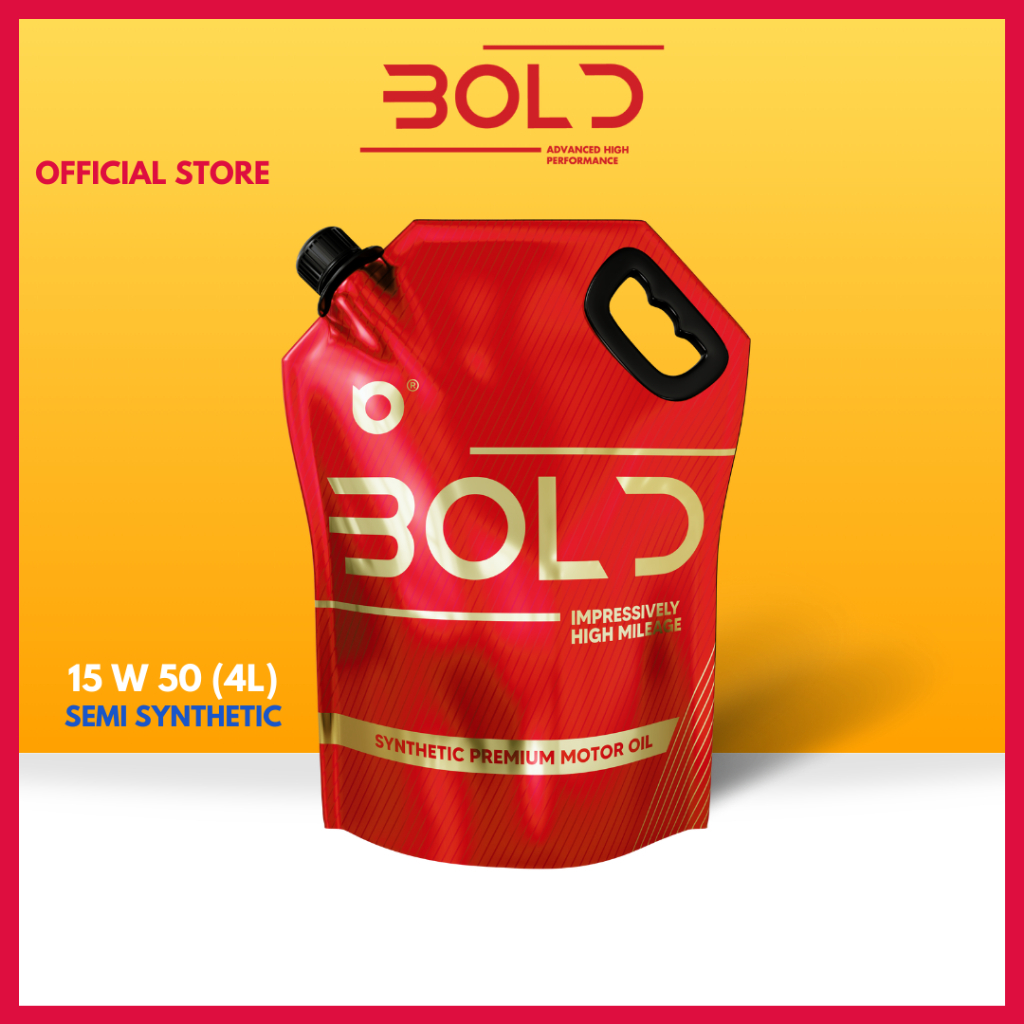 Bold Bold 15w50 4L Semi Synthetic SN Engine Oil Car Lubricant 15w-50 Minyak Hitam Enjin Kereta Proton Toyota BMW