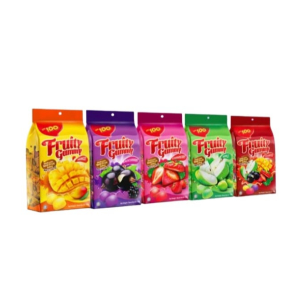 [WHOLESALE PRICE] Lot 100 Chewy Gummy Assorted Flavour 130gm