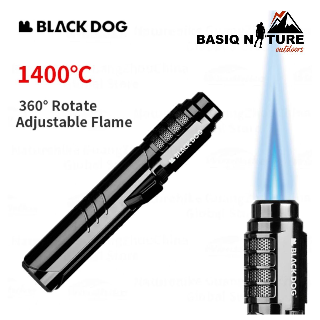 BasiqNature Blackdog Camping Gas Lighter 1400° Use Metal Outdoor Windproof Turbine Torch Jet Lighter Gun Outdoor