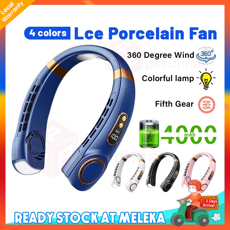 Portable Neck Fan Electric Wireless FAN USB Rechargeable Air Cooling Bladeless Fan Mini /Kipas Hanging Neck Fan 挂脖风扇