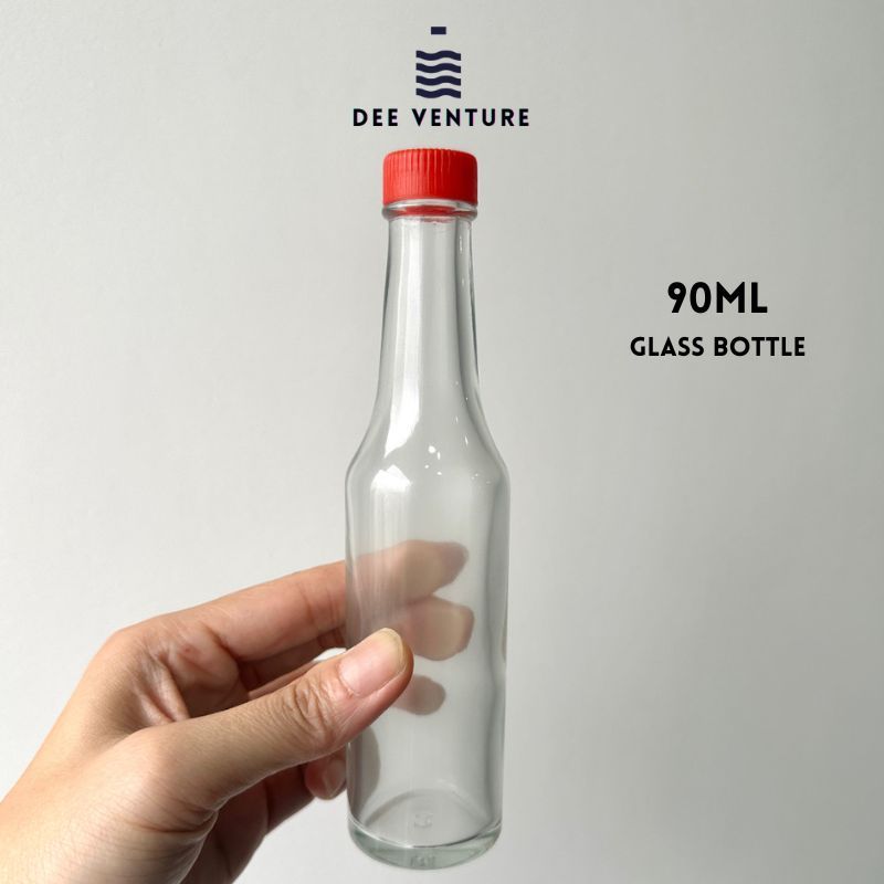 90ml Botol Kaca Madu Kelulut Viral Eco-Friendly Re-usable Glass Bottle Botol Honey/ Long Neck Glass Bottle Wholesale