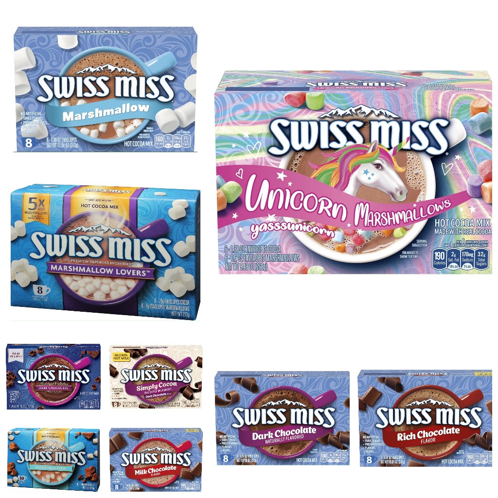 Swiss Miss Instant Hot Cocoa Mix [ Unicorn Marshmallows / Chocolate / Dark Chocolate / Hazelnut / Milk Chocolate ]