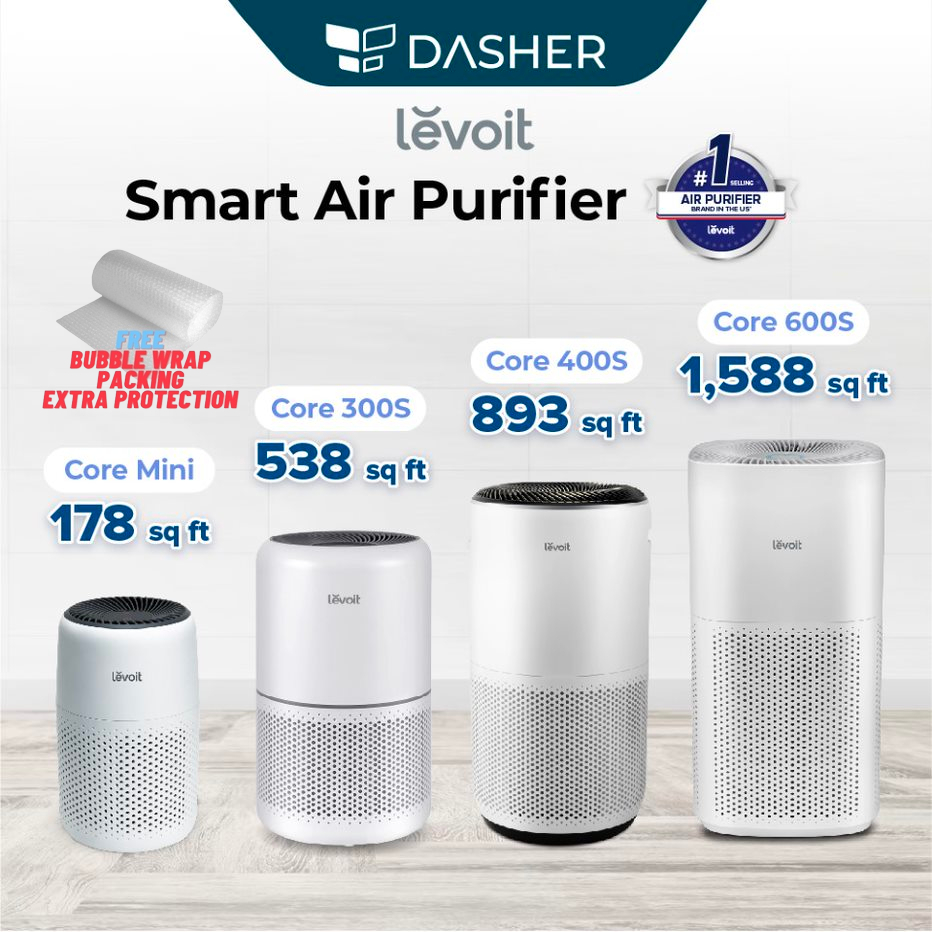 [Best Seller] Levoit Core 300S Smart Air Purifier HEPA Filter with Smart App Control (50m²/538sq.ft)