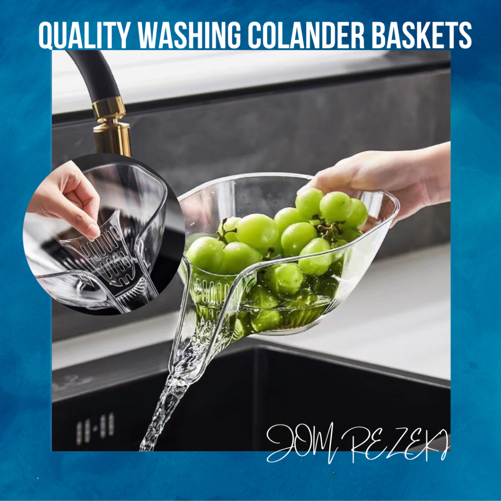 JOM Kitchen Strainers Kitchen Drain Basket Sink Straine Fruit Vegetable Washing strainer basket kitchen drain basket