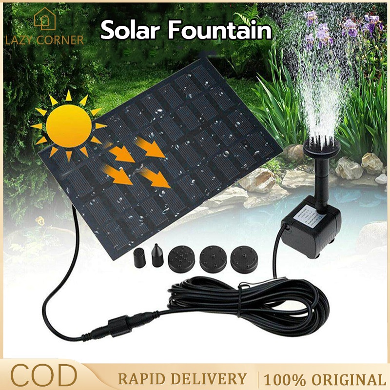 Black Solar Power Floating Fountain Water Pump/Fountains Waterfalls Pump/Aquarium Pool Pond Pump Garden Decoration