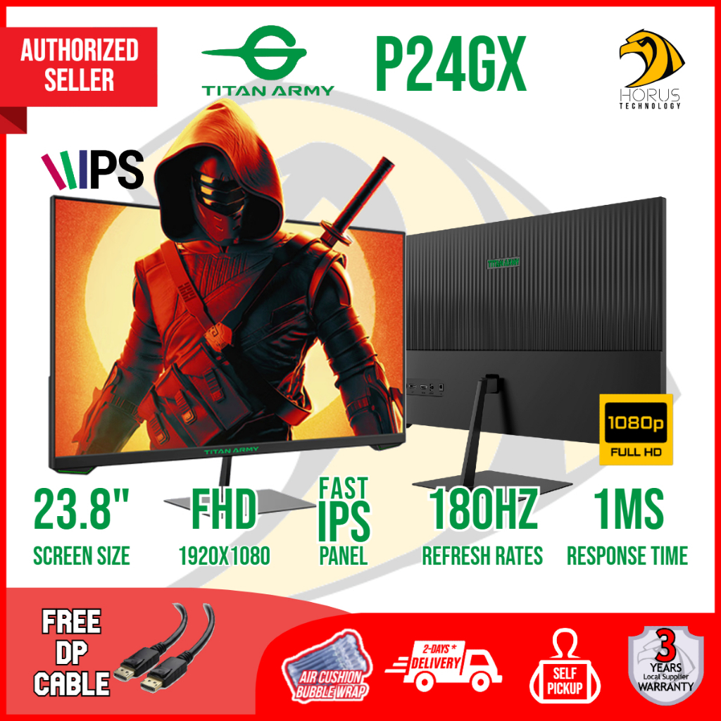 TITAN ARMY 24" FAST IPS 165Hz/180Hz 1ms Gaming Monitor (P24A2G | P24GX)