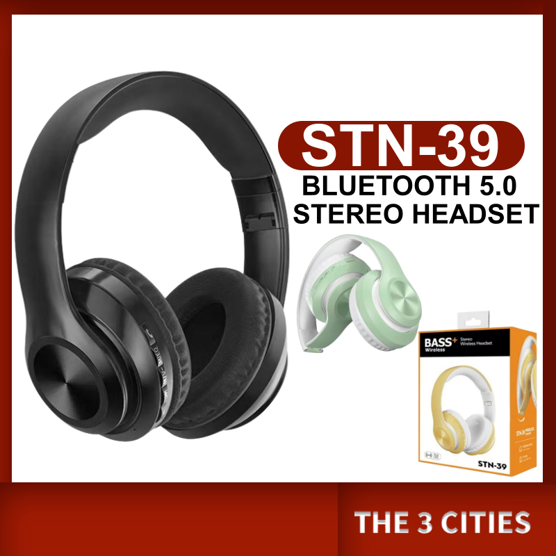 New STN-39 Headphone Color Sports Bluetooth Headset Model Macaron Head-Mounted Wireless Bluetooth Headset 5.0