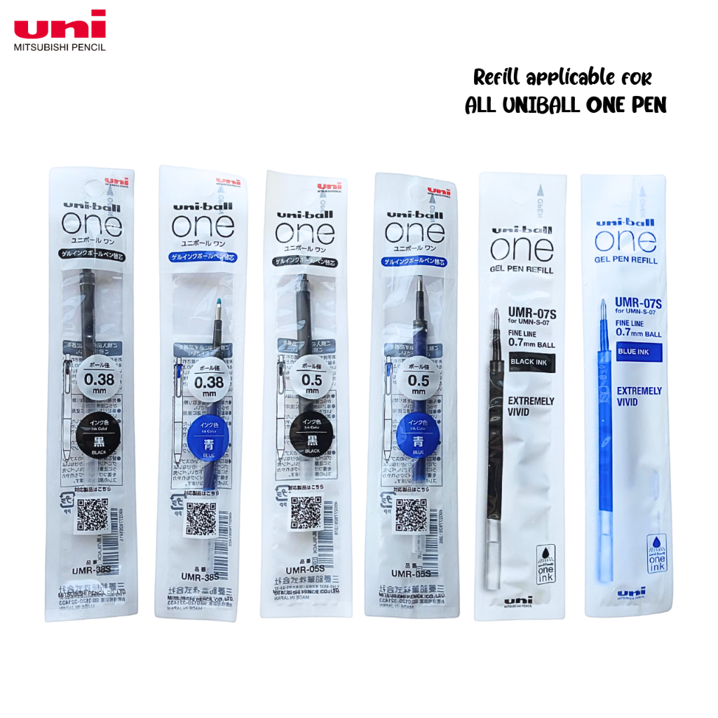 Uni Uni-ball One Gel Pen Refill (0.7mm/0.5mm/0.38mm)