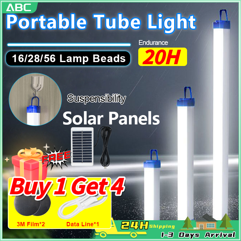 30/60/80W LED Lampu Outdoor Emergency Lamp Lighting Tube LED Light Portable USB Rechargeable Night Lights Camping 应急灯可充电