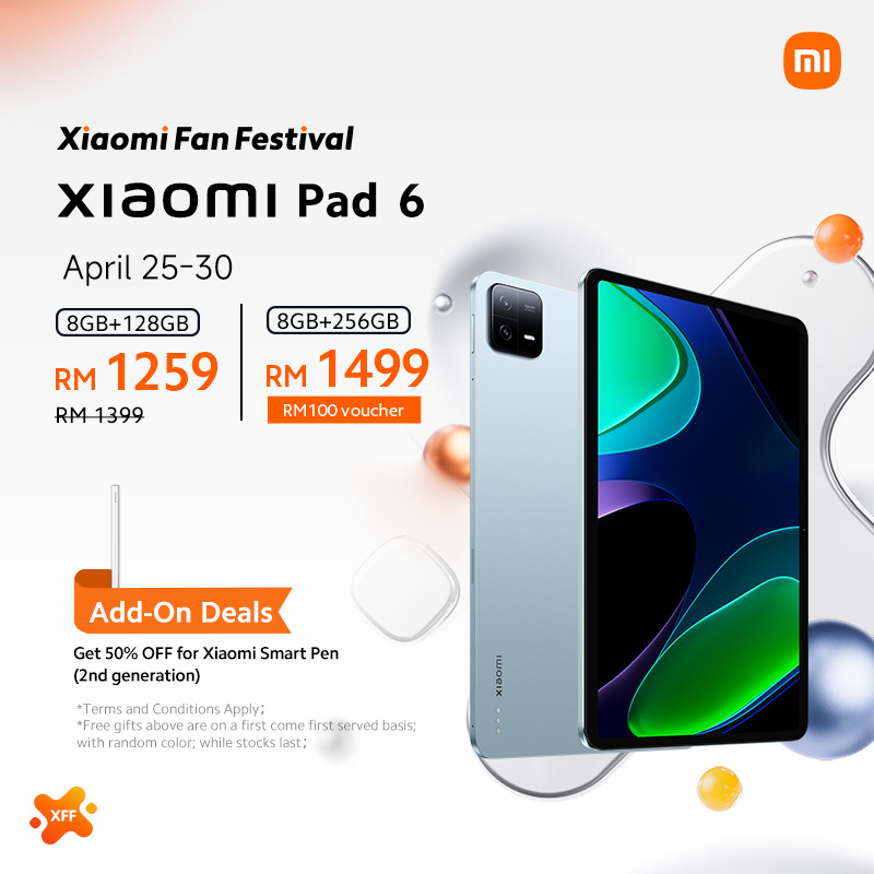 Xiaomi Pad 6 | 144Hz WQHD+ eye care display |Snapdragon® 870 flagship processor |8840mAh Battery