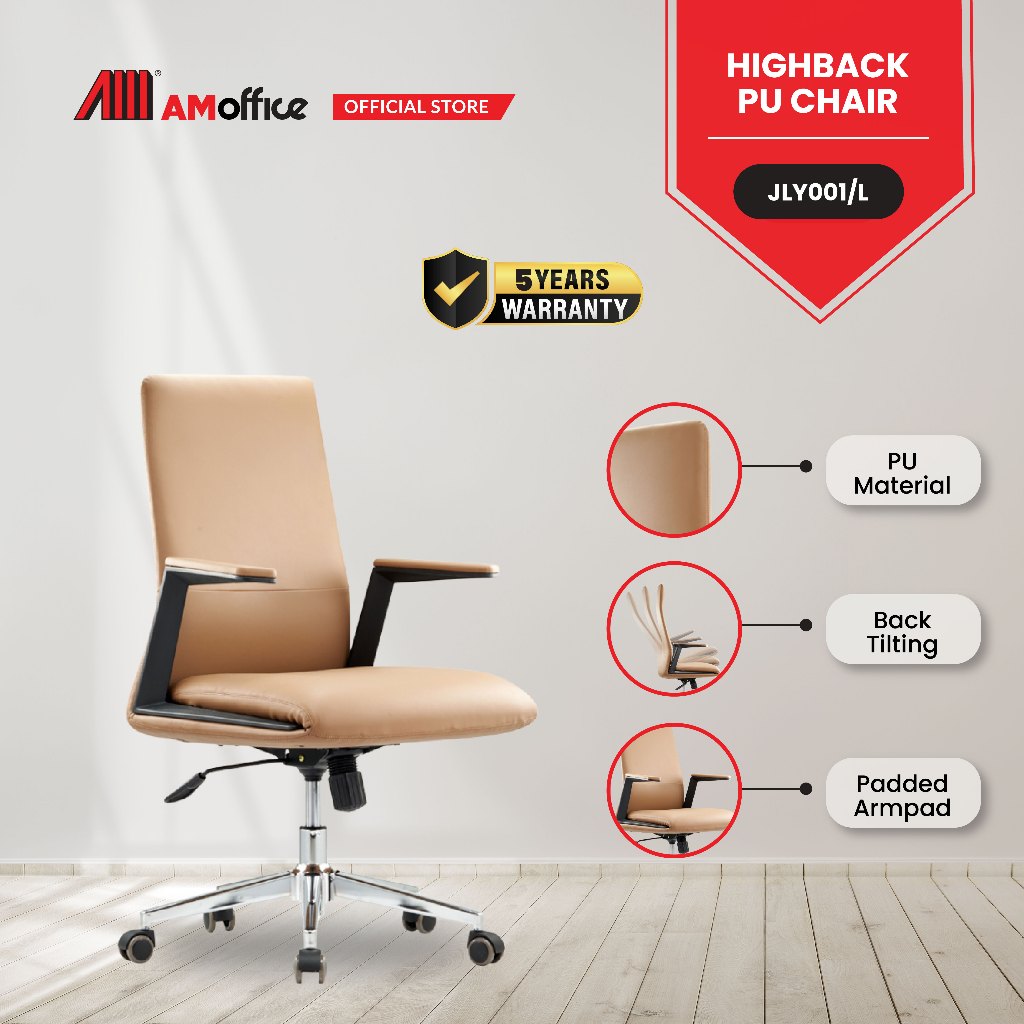 AM Office JLY001 Lowback PU Director Chair
