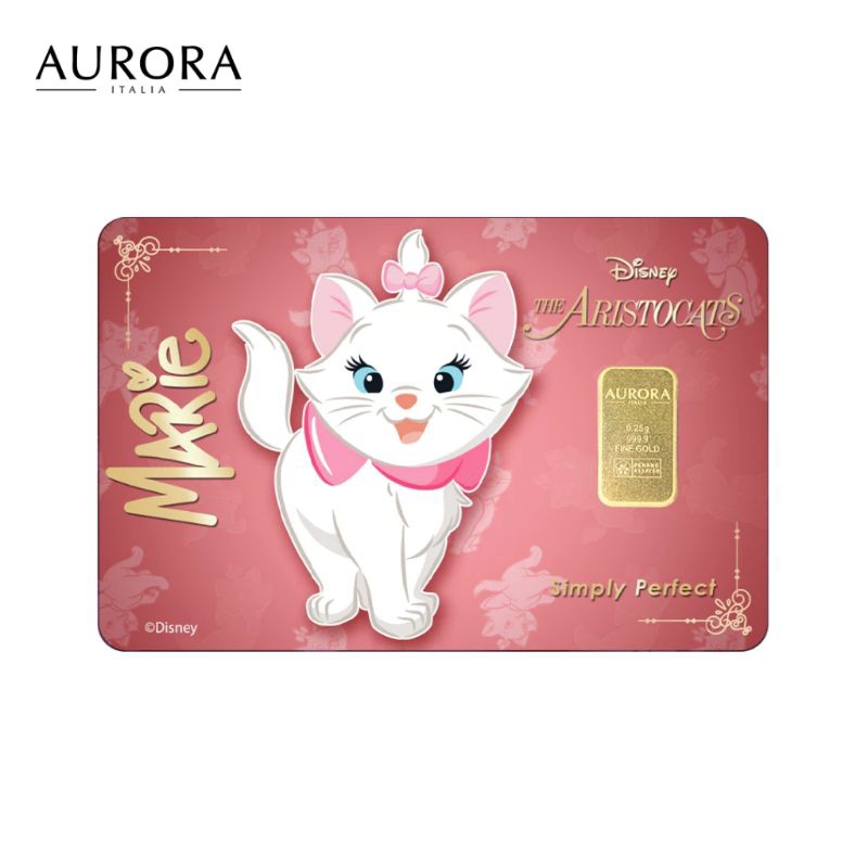🇲🇾 Disney x Aurora Italia (0.25g) 999.9 The Aristocats Marie Limited Edition Gold Bar