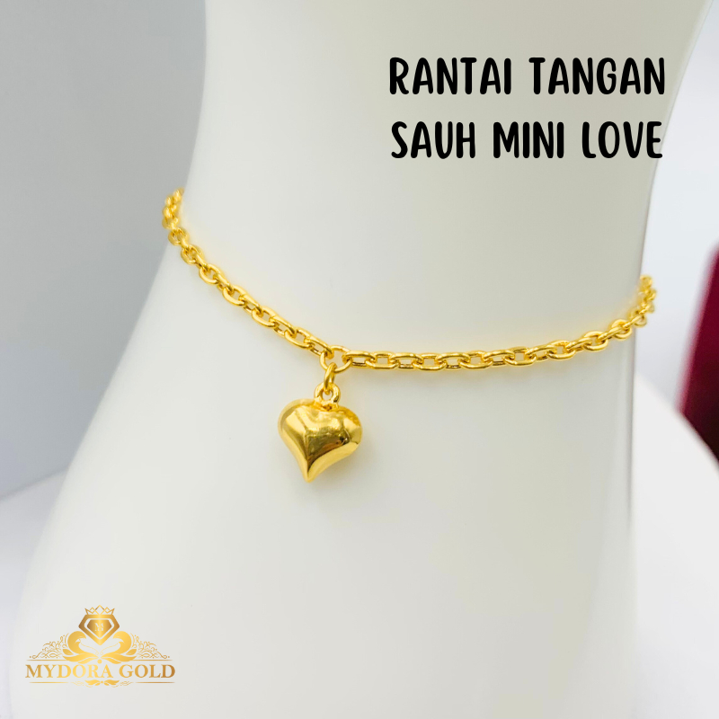 MydoraGold Rantai Tangan Sauh Mini Love | Bracelet Emas 916 [916 Gold]