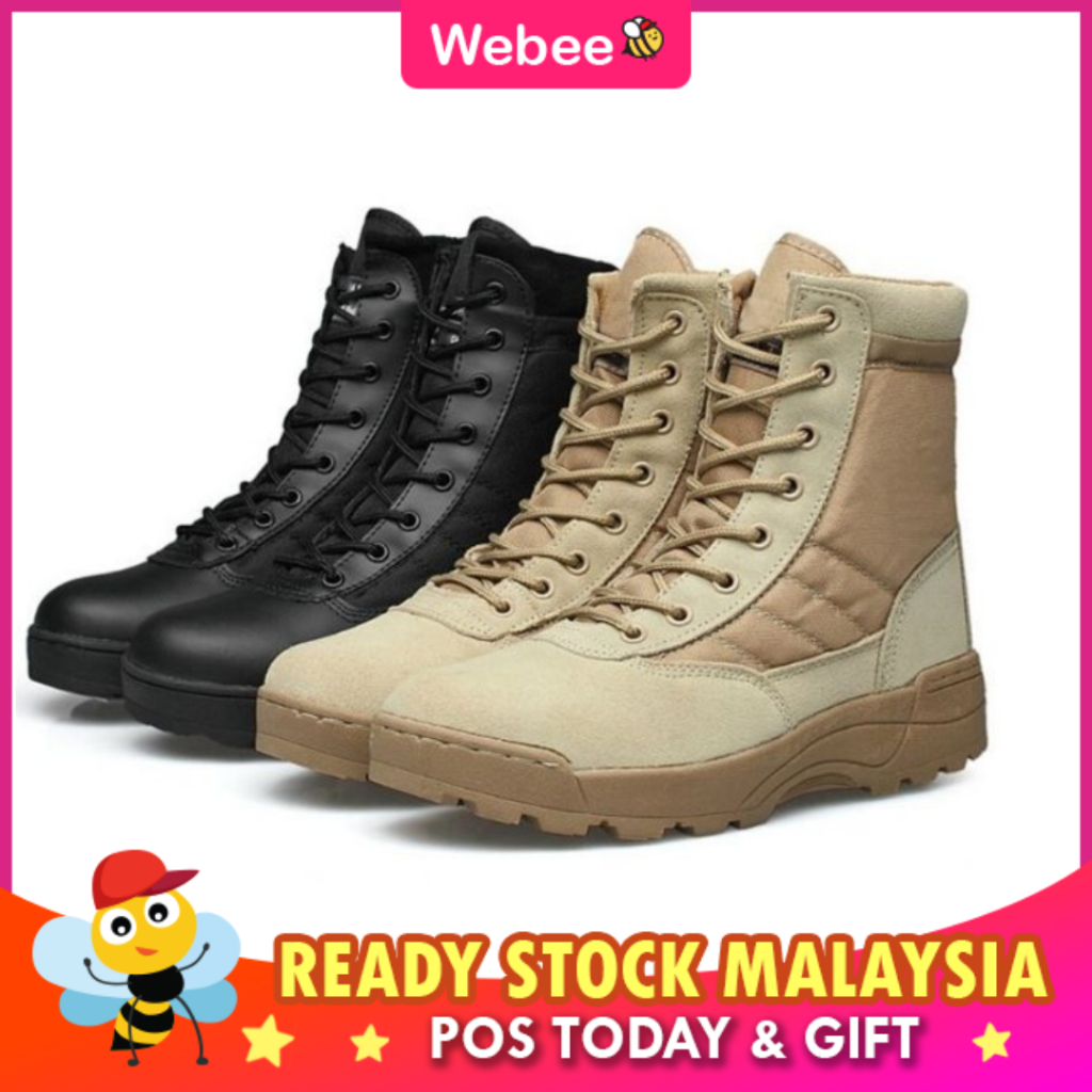 READY STOCKWEBEE Combat SWAT Men's Boots Tactical Outdoor Hiking Kasut Operasi Pdrm Askar (No Box)