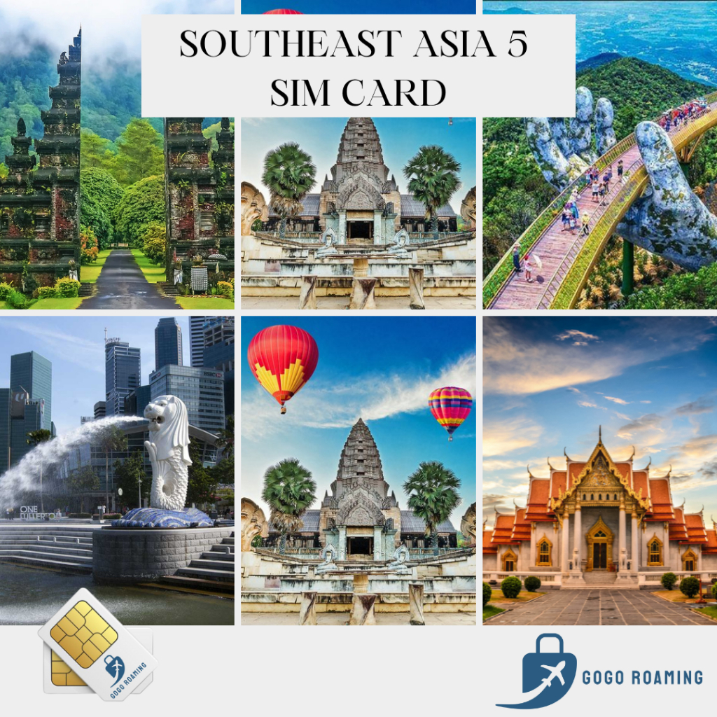 【ASEAN SEA 5】 Southeast Asia 5 Country Unlimited Data Sim Card 【1GB-3GB Daily】 GoGo Roaming Travel Sim
